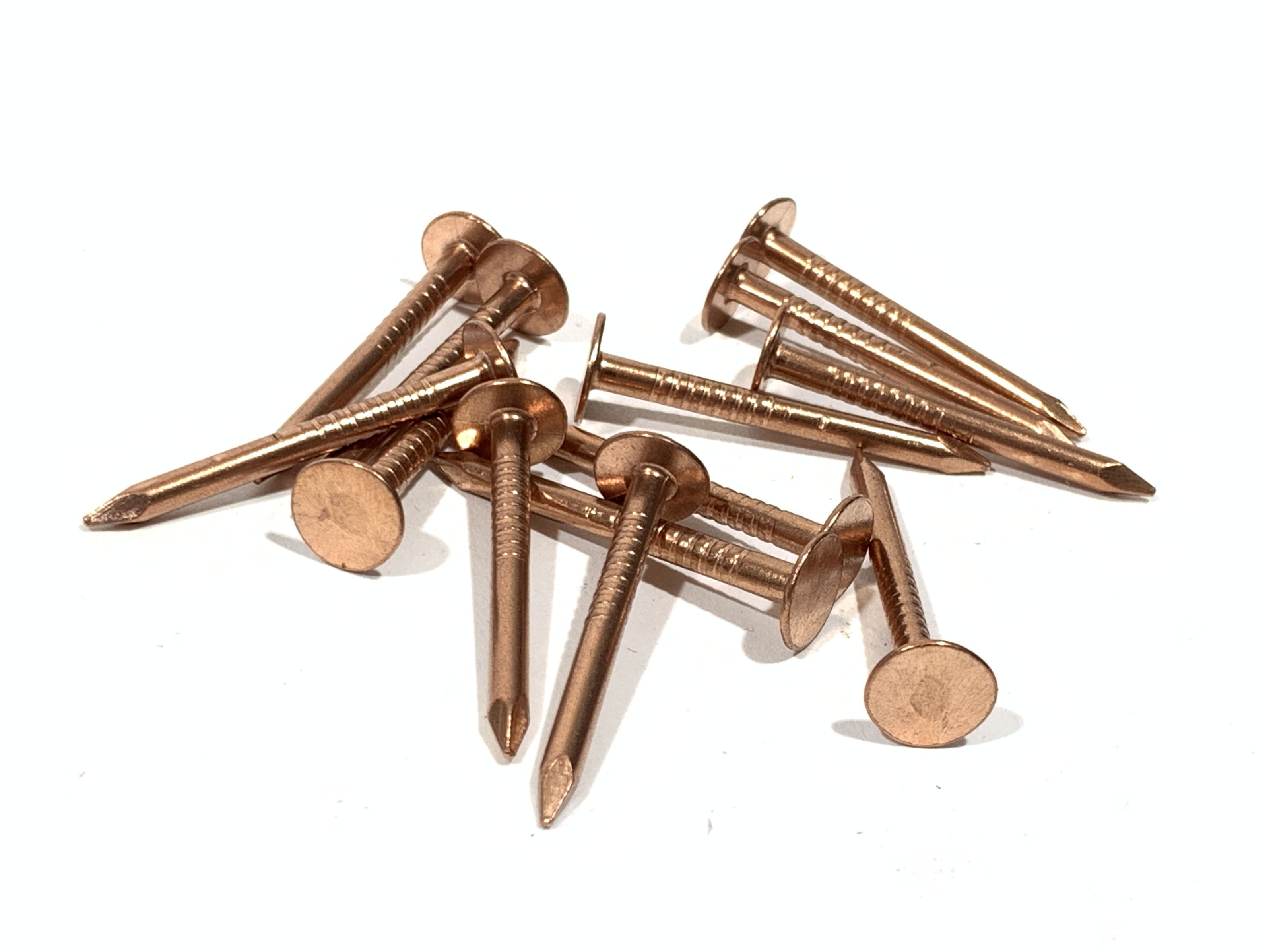 Brass & Copper Fasteners : Nails, Slate Roofing, Copper, Flat Head, 100 pcs