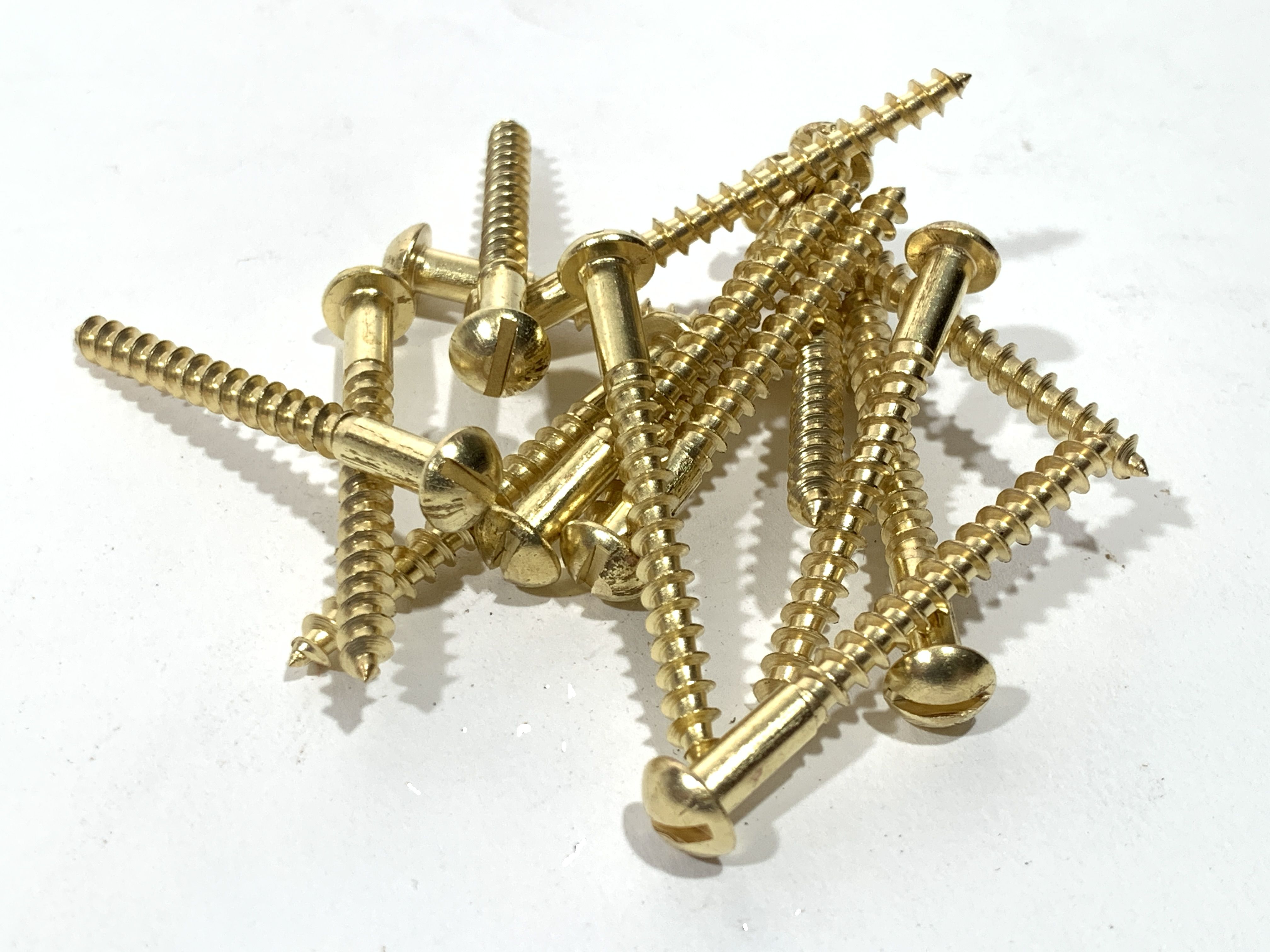 Wood Screws Round Head Woodscrew Round Head Solid Brass Slotted